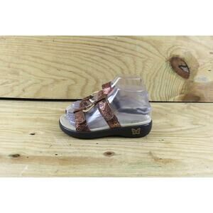 Alegria Sandals Womens 5.5 Brown Snake Print SanJulie Riches Slides Shoes